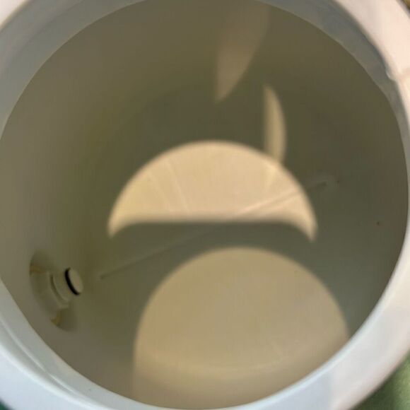 Vtg Coleman Water Jug Cooler Drink Dispenser Green White Round 1970s 1 Gallon - Picture 10 of 13